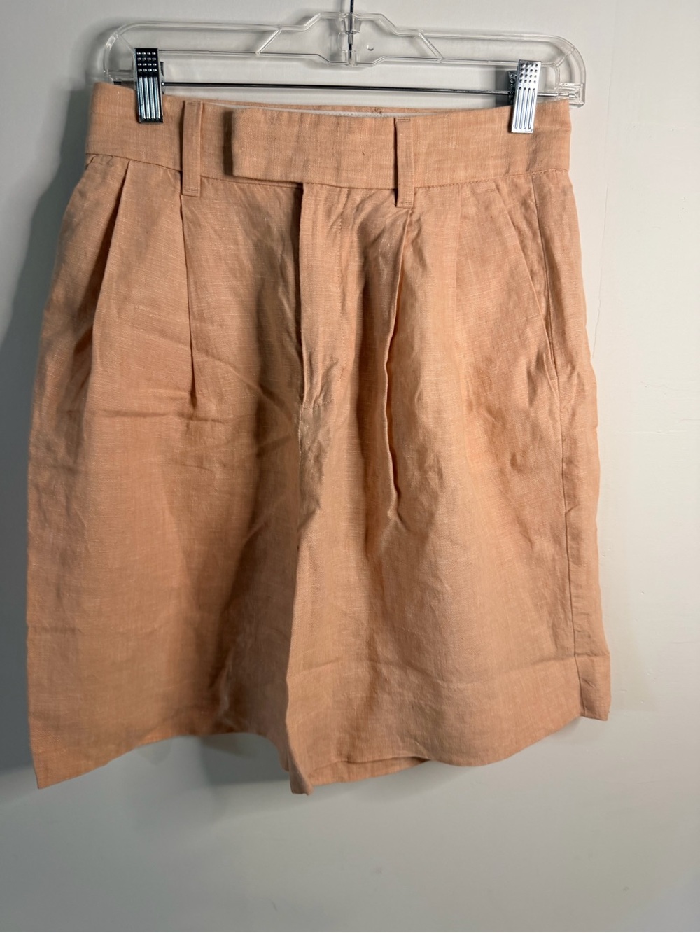 Banana Republic light pink linen high waisted shorts